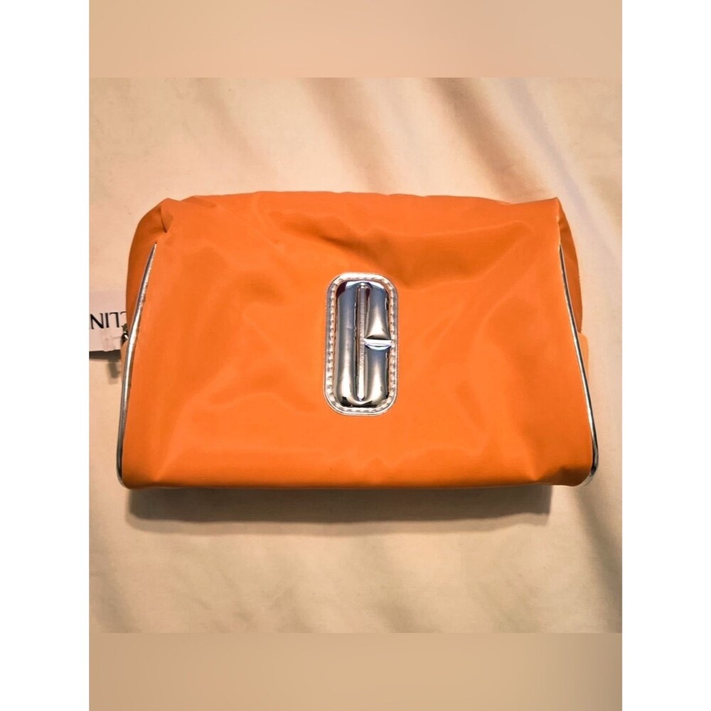 Clinique Orange Costmetic Makeup Bag Organization Pouch NWT New With Tag